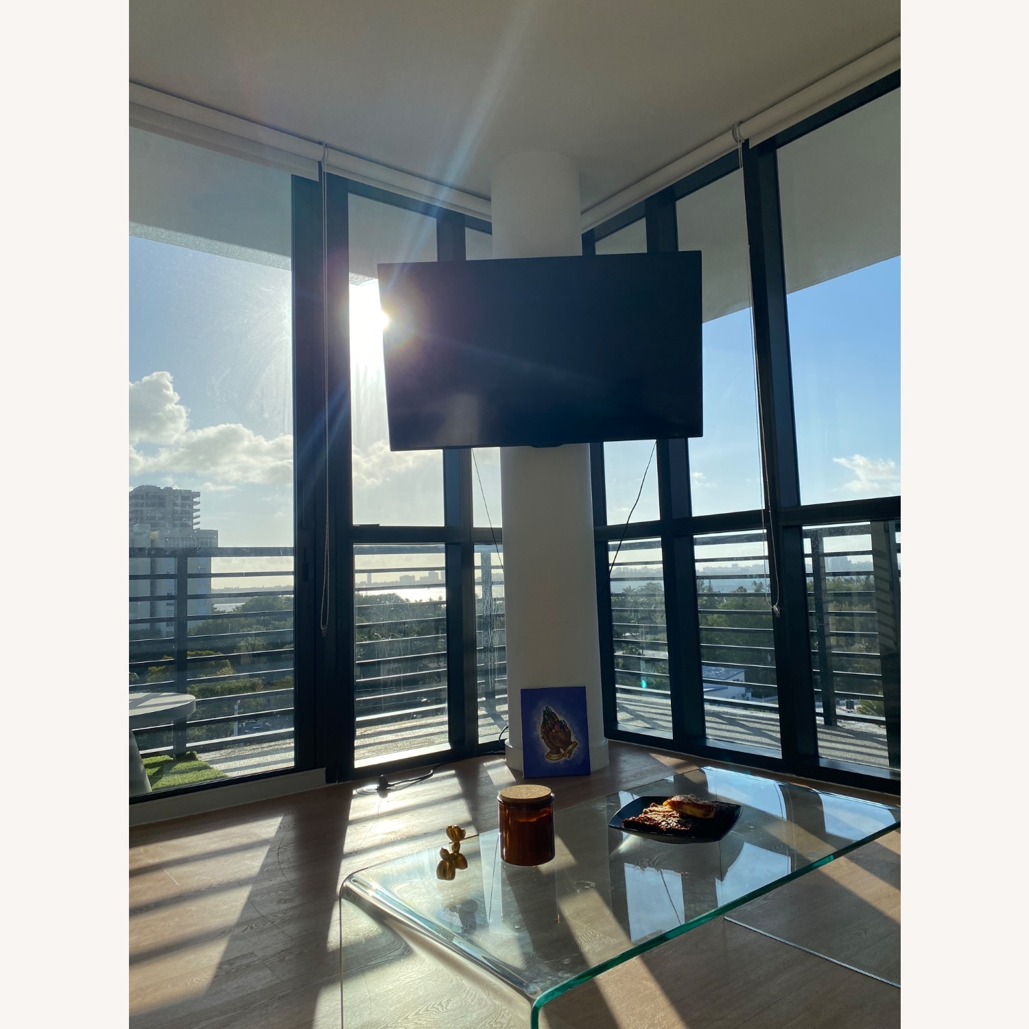 West Elm Outdoor/Indoor Pedestal Coffee Table  - image-3