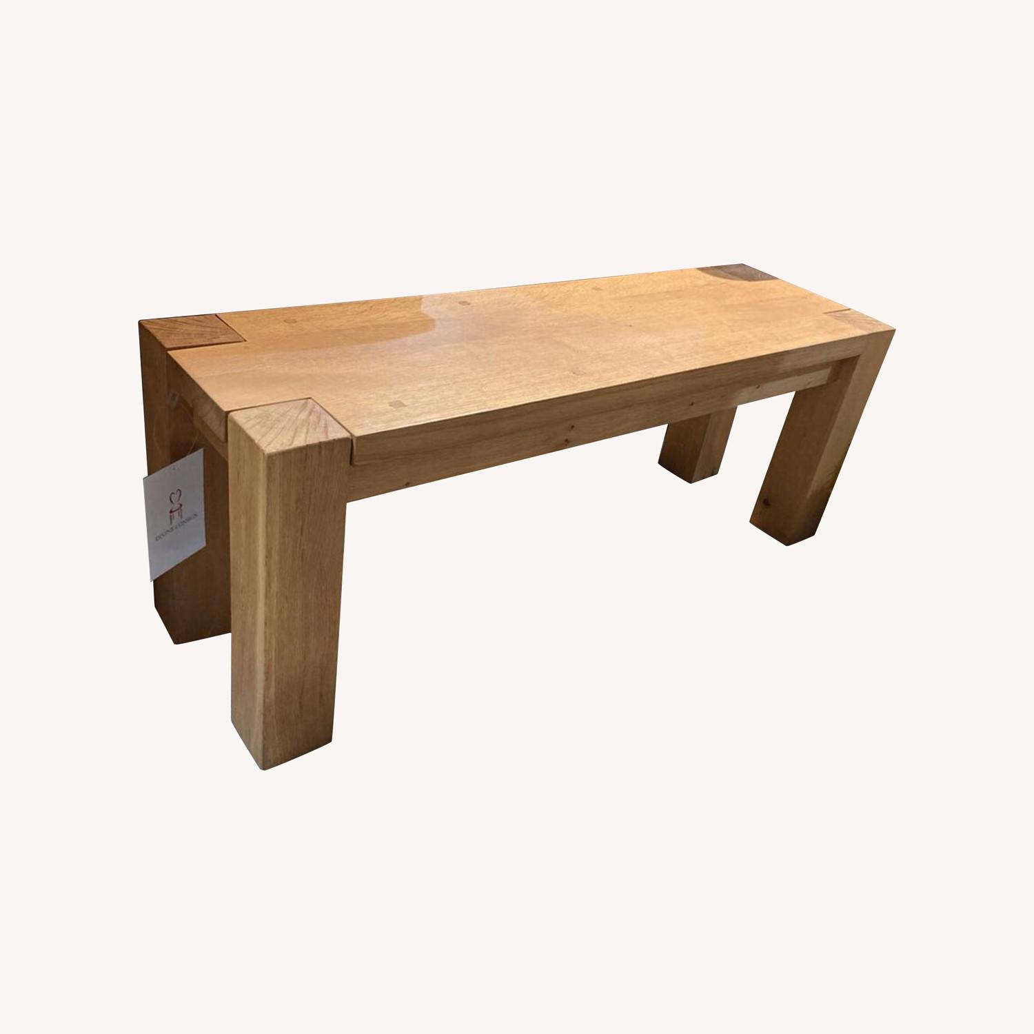 Crate Barrel Yifanti Solid Oak Bench
