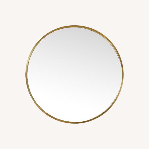 Used West Elm Metal Frame Round Wall Mirror for sale on AptDeco