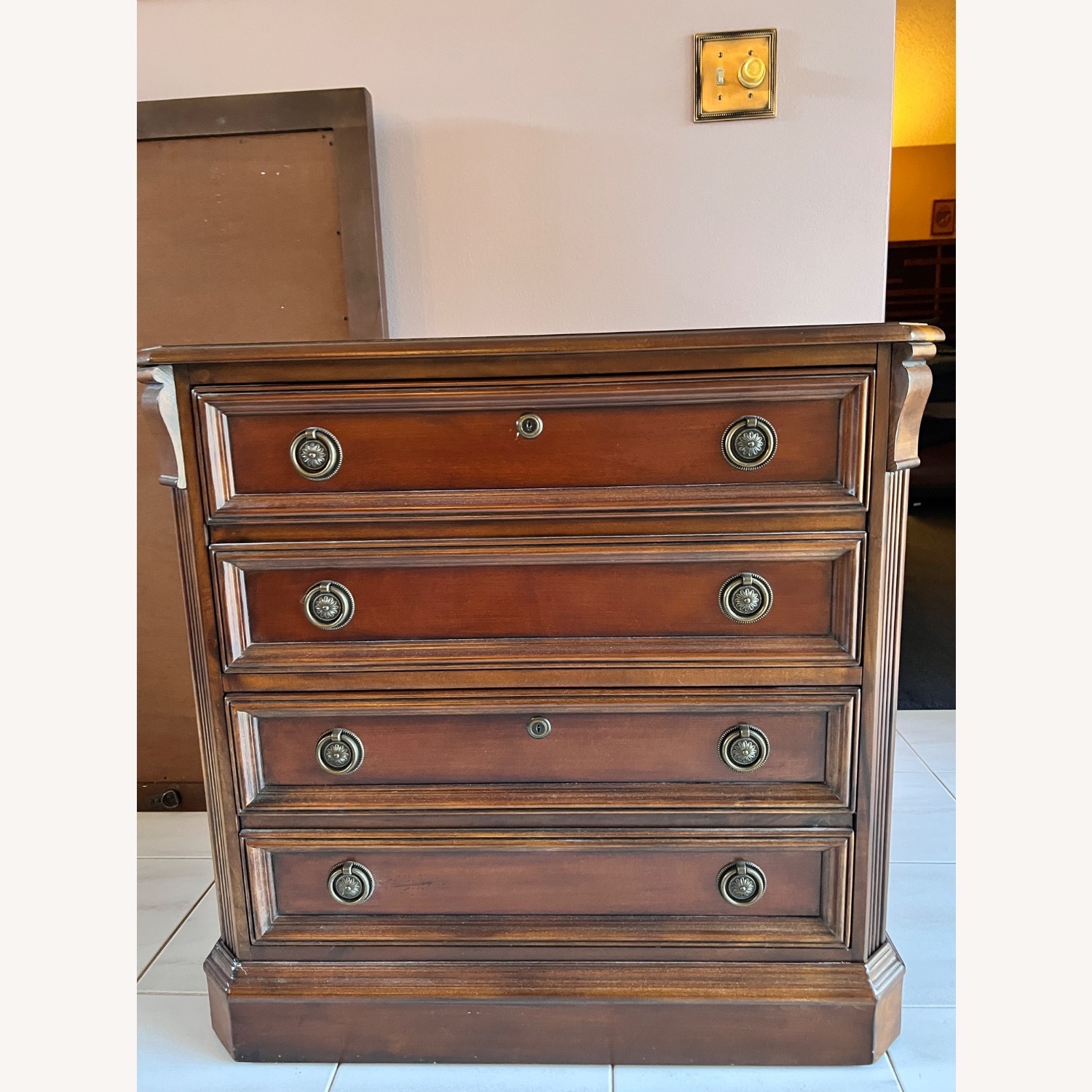 Wood home office filing cabinet - image-1