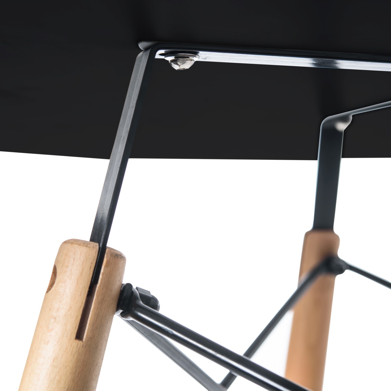 Dover Round Black MDF Wood Dining Table - image-4