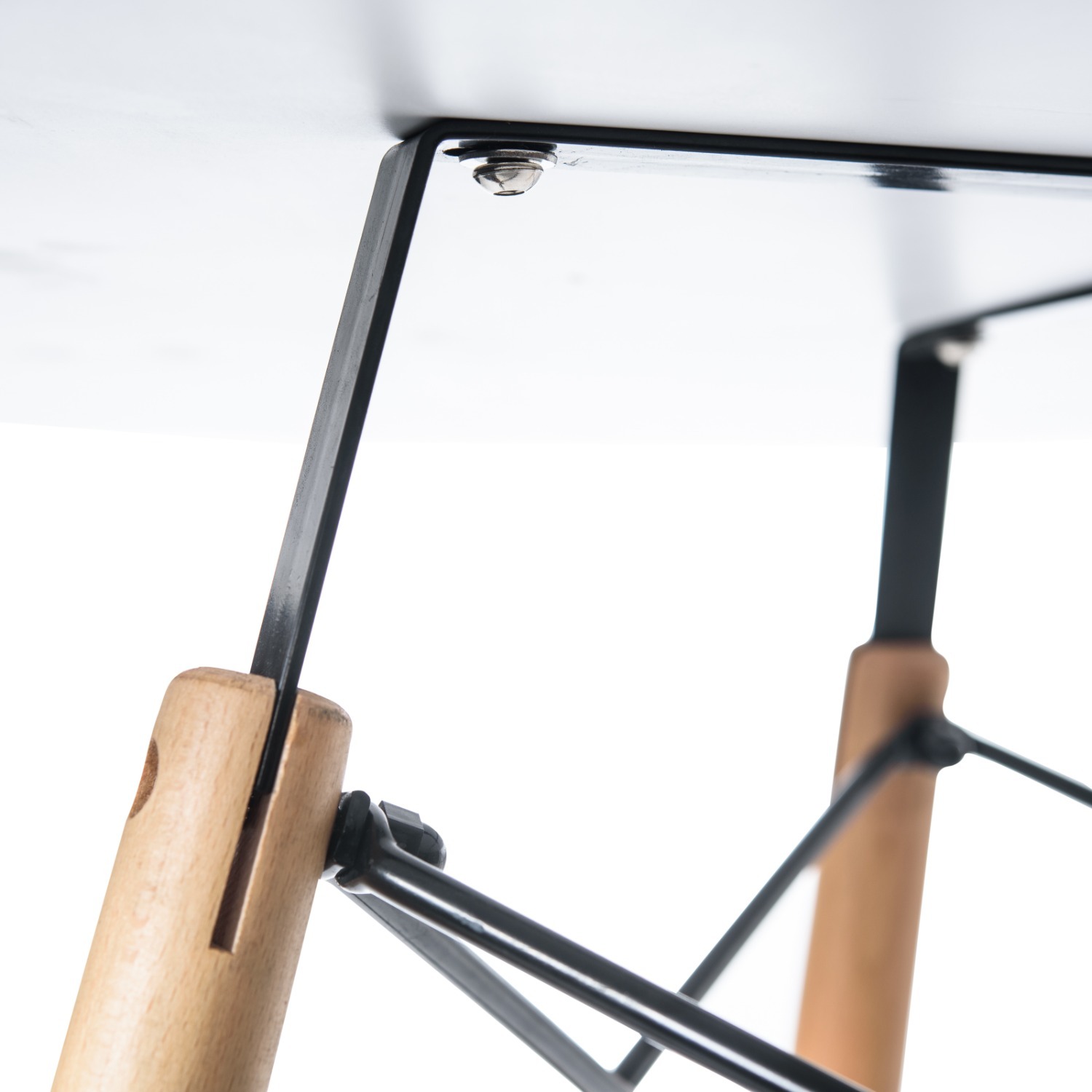 Dover Round White MDF Wood Dining Table - image-4