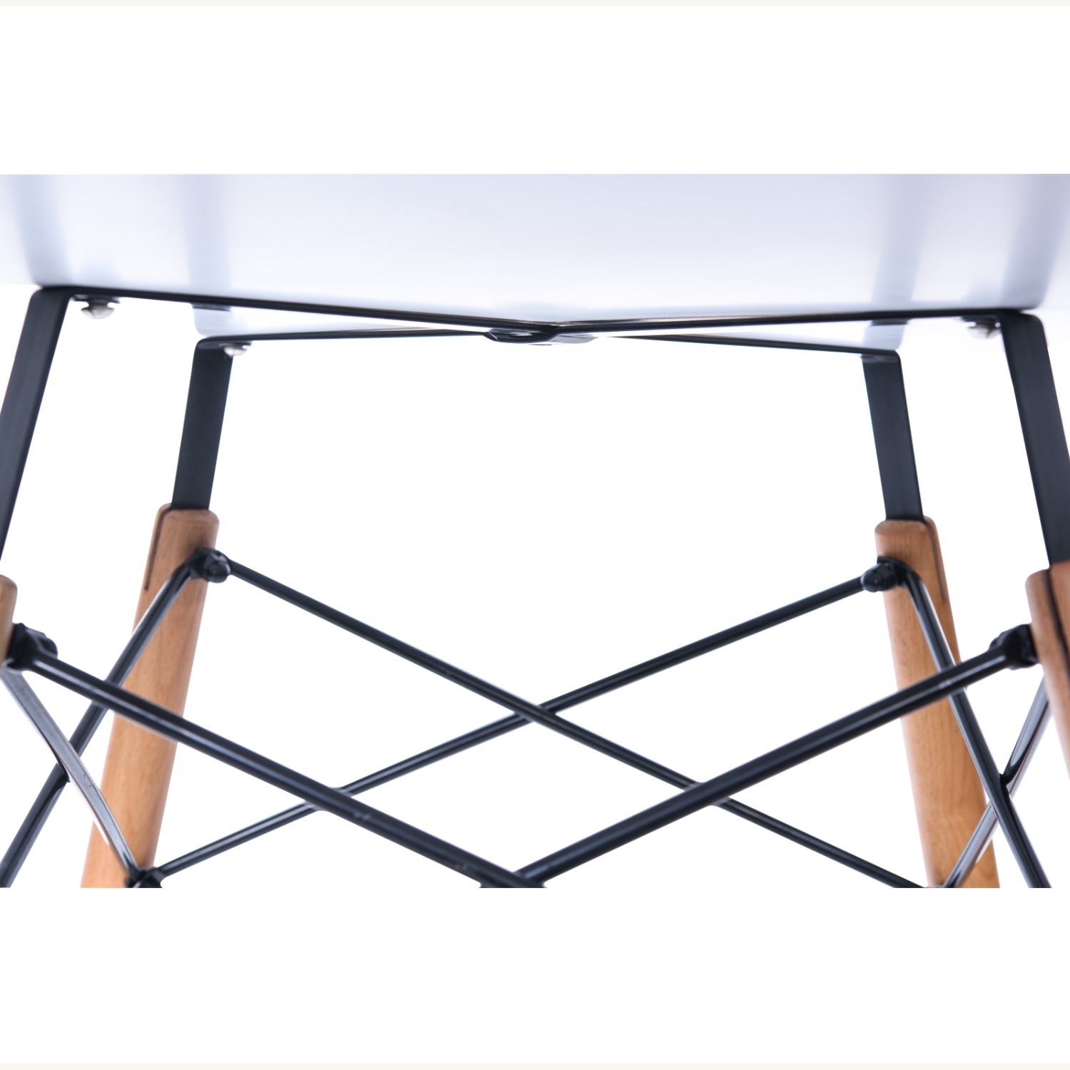 Dover Round White MDF Wood Dining Table - image-3