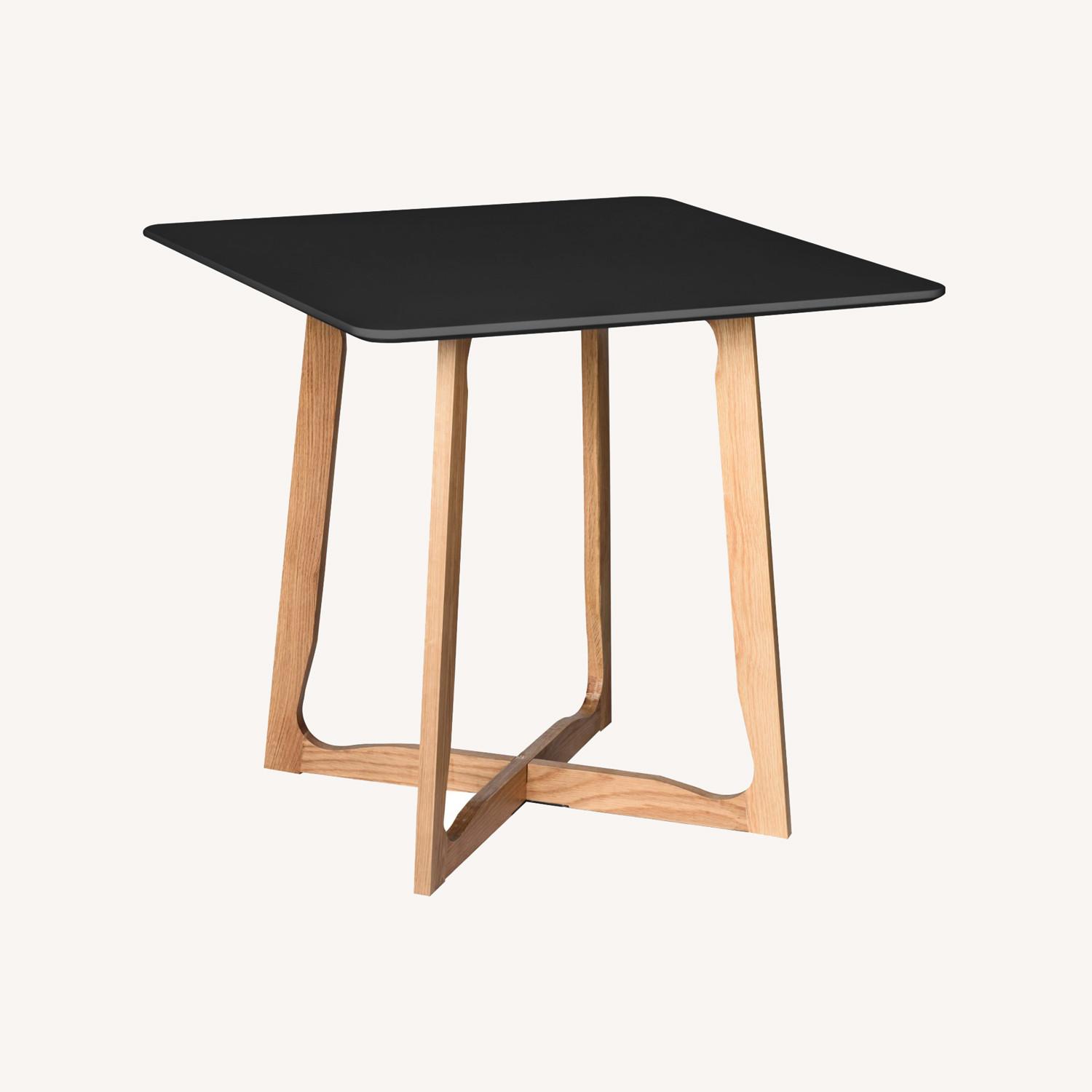 Cedar Square Black MDF Wood Accent Dining Table - image-0