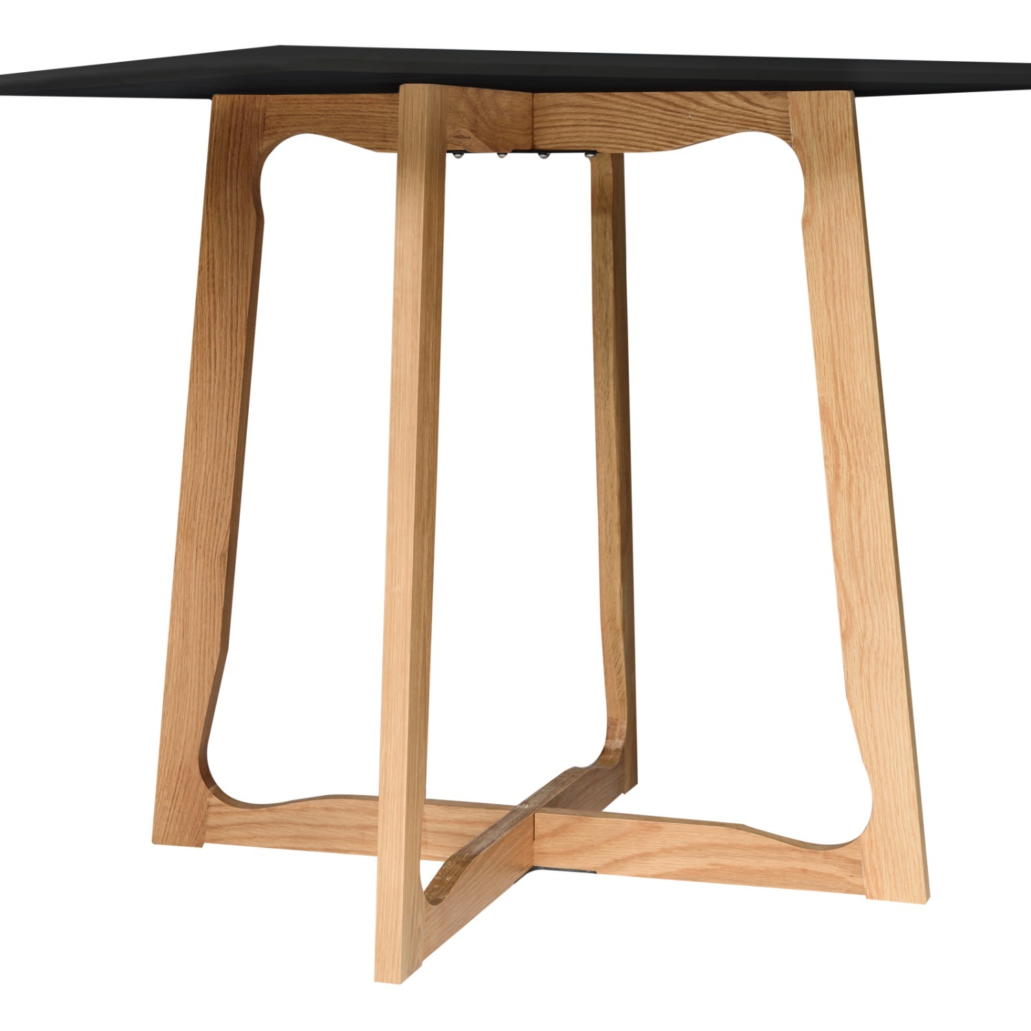 Cedar Square Black MDF Wood Accent Dining Table - image-3