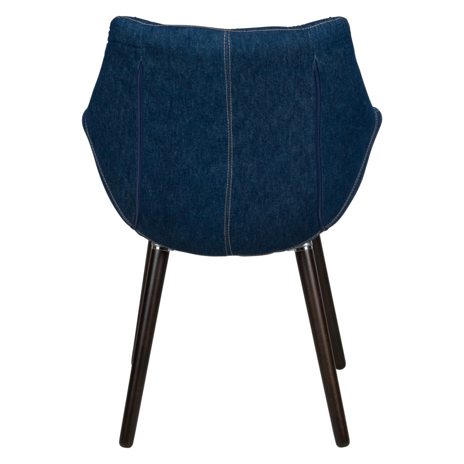 Milburn Denim Fabric Accent Chair in Blue - image-6