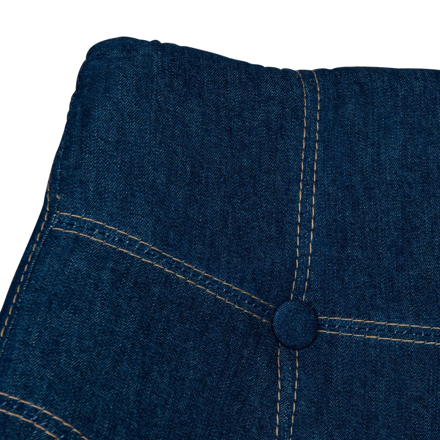 Milburn Denim Fabric Accent Chair in Blue - image-11