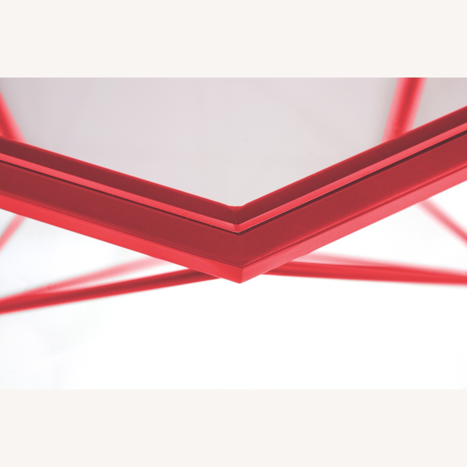 Malibu 31" Glass Top Coffee Table Red Base  - image-6