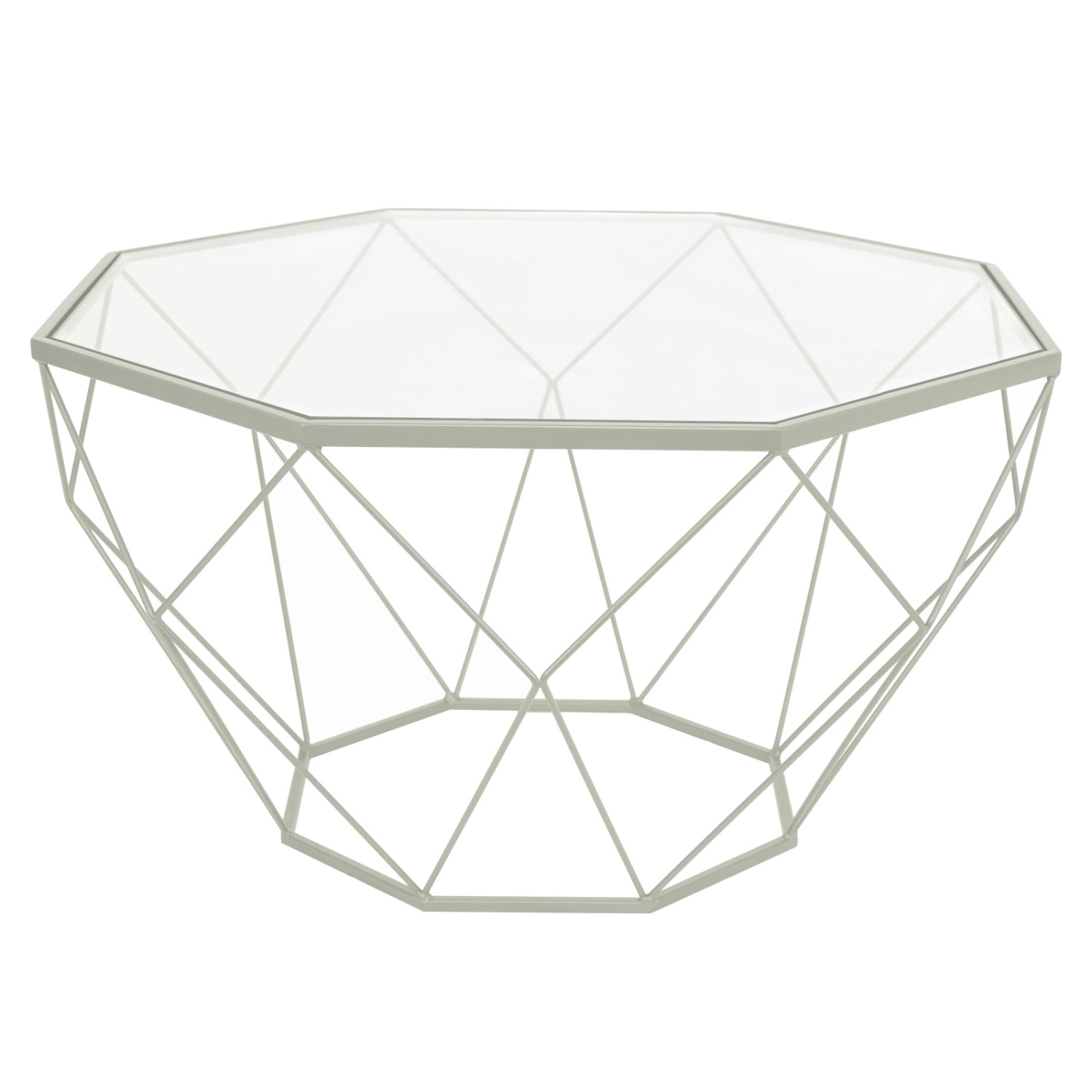 Malibu 31" Glass Top Coffee Table White Base  - image-3