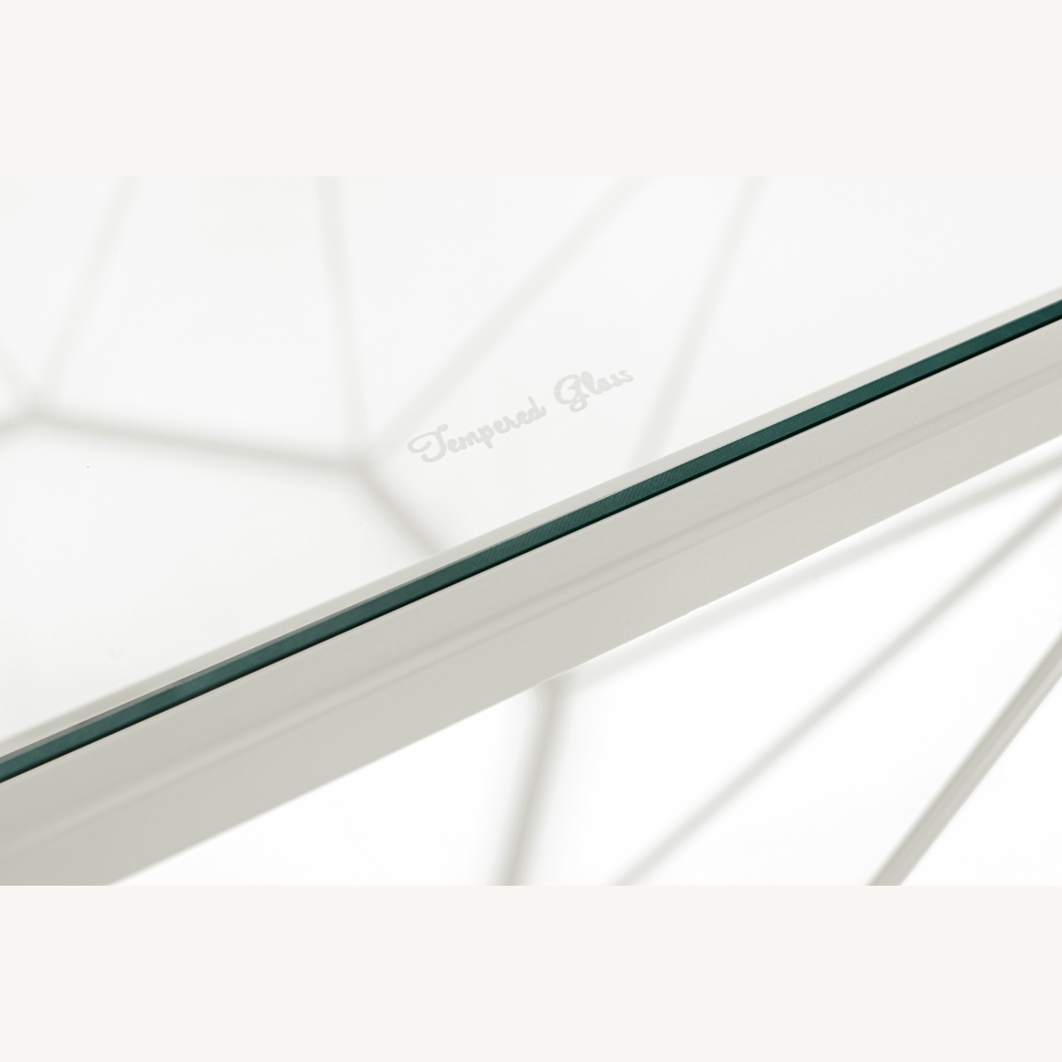 Malibu 31" Glass Top Coffee Table White Base  - image-7