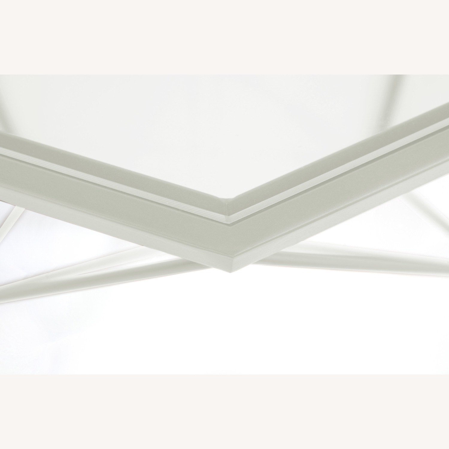 Malibu 31" Glass Top Coffee Table White Base  - image-6