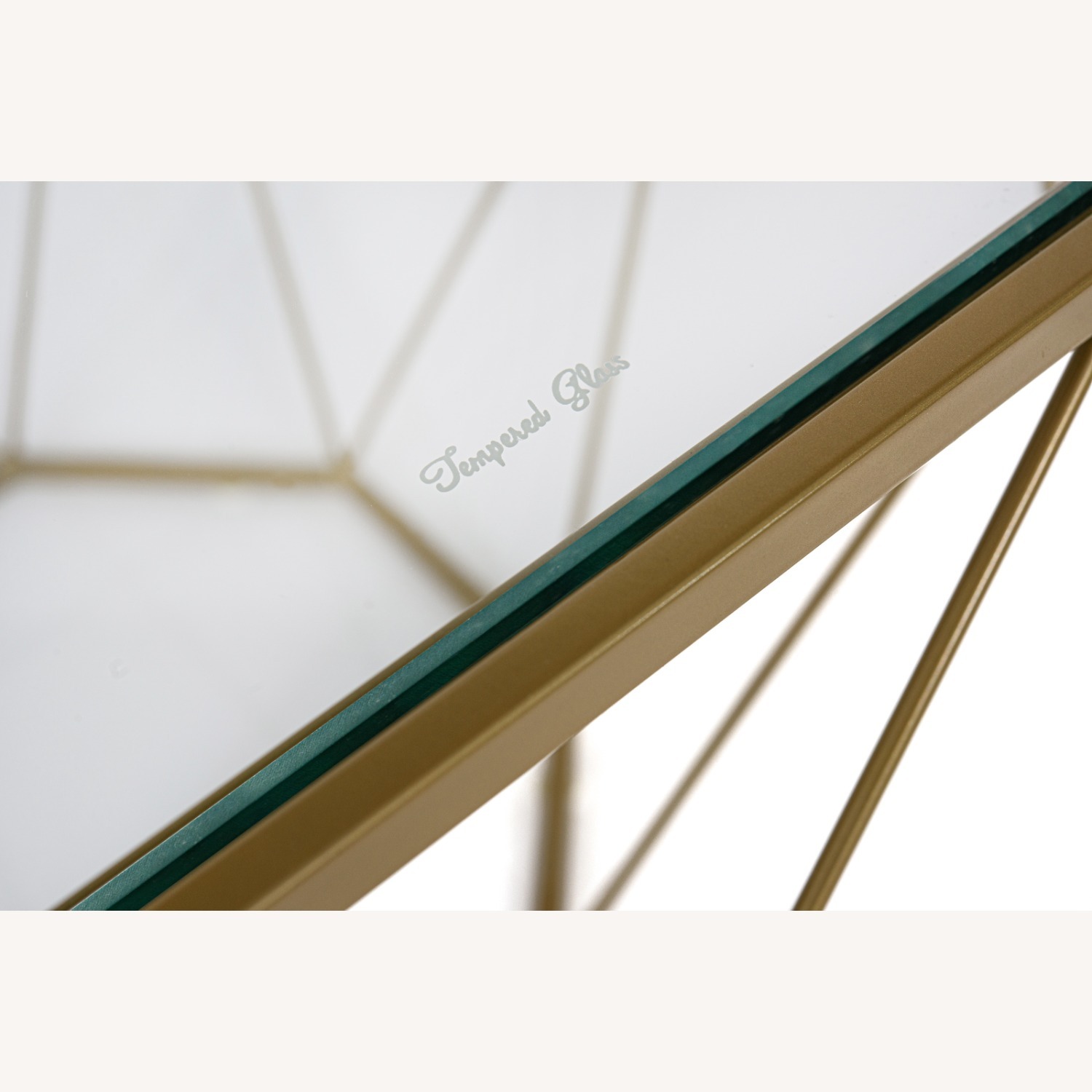 Malibu 21" Glass Top Coffee Table Gold Base  - image-6