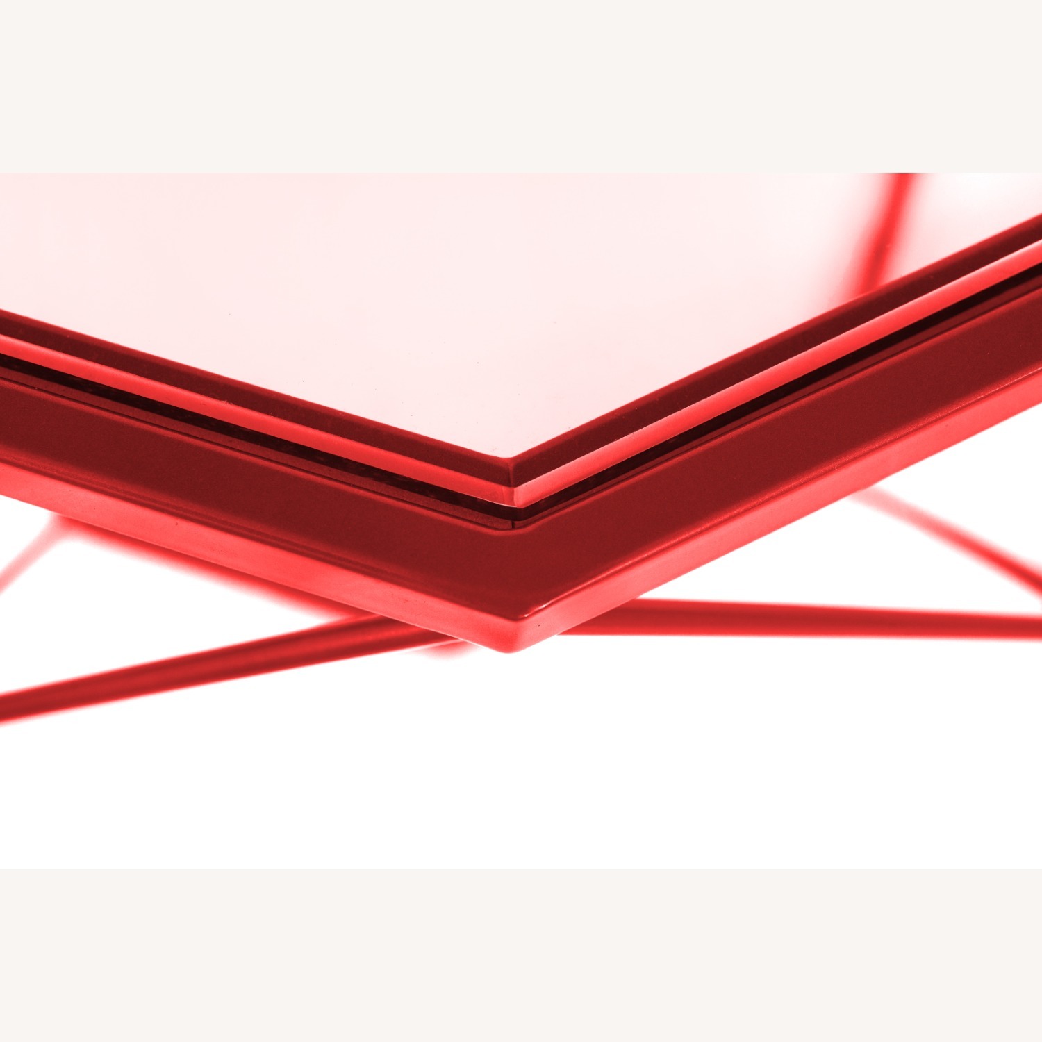 Malibu 21" Glass Top Coffee Table Grey Base  - image-6