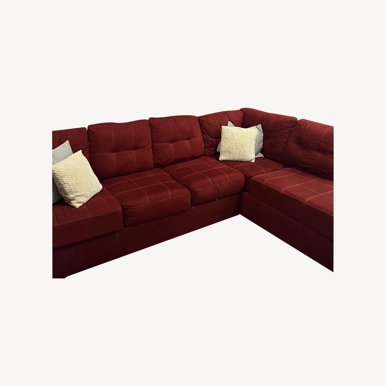 Ashely Furniture Red Sectional - image-0