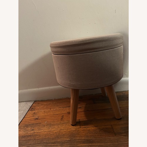 Used Beige Footstool/Ottoman W Storage for sale on AptDeco
