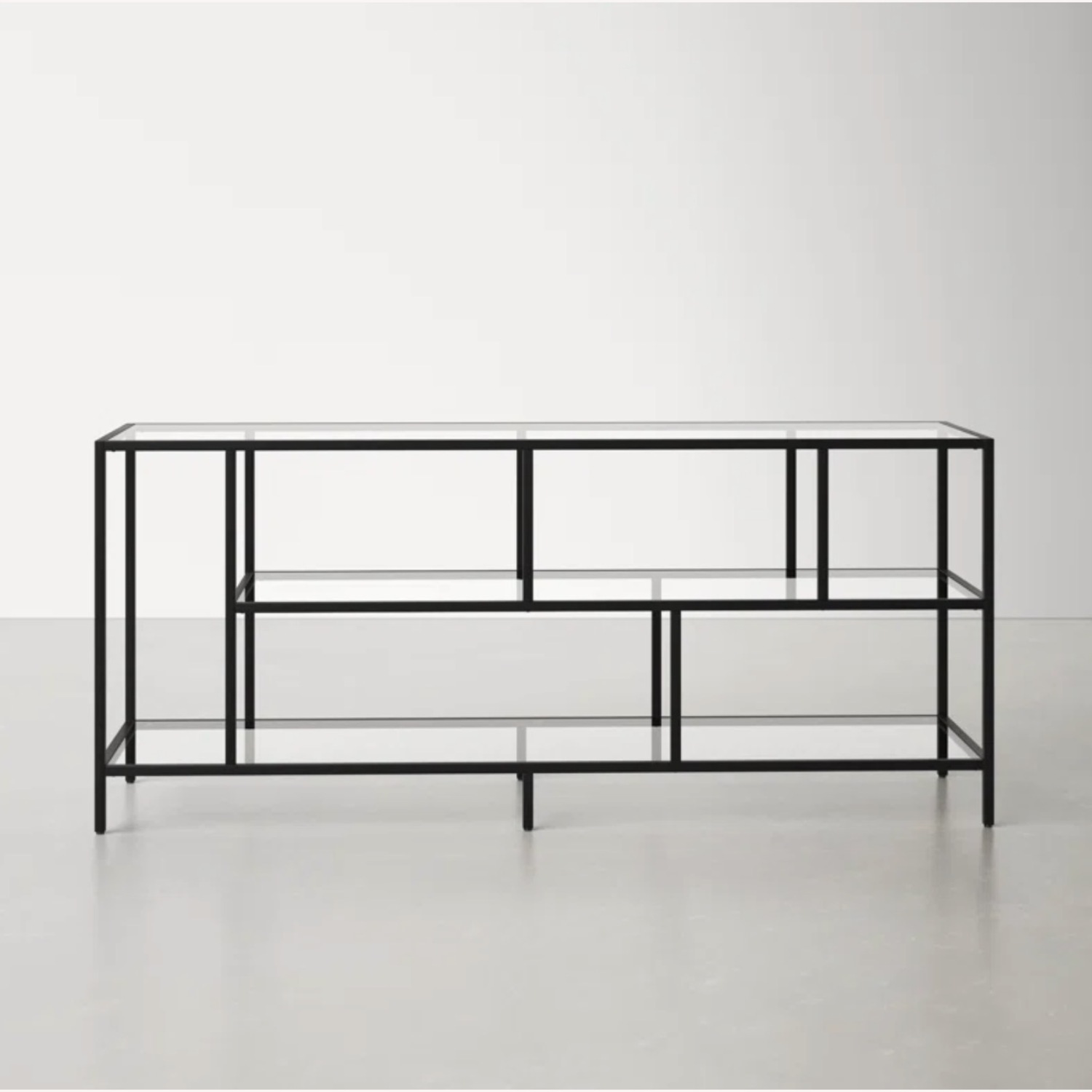 Wylan Modern Metal/Glass TV Stand - image-3