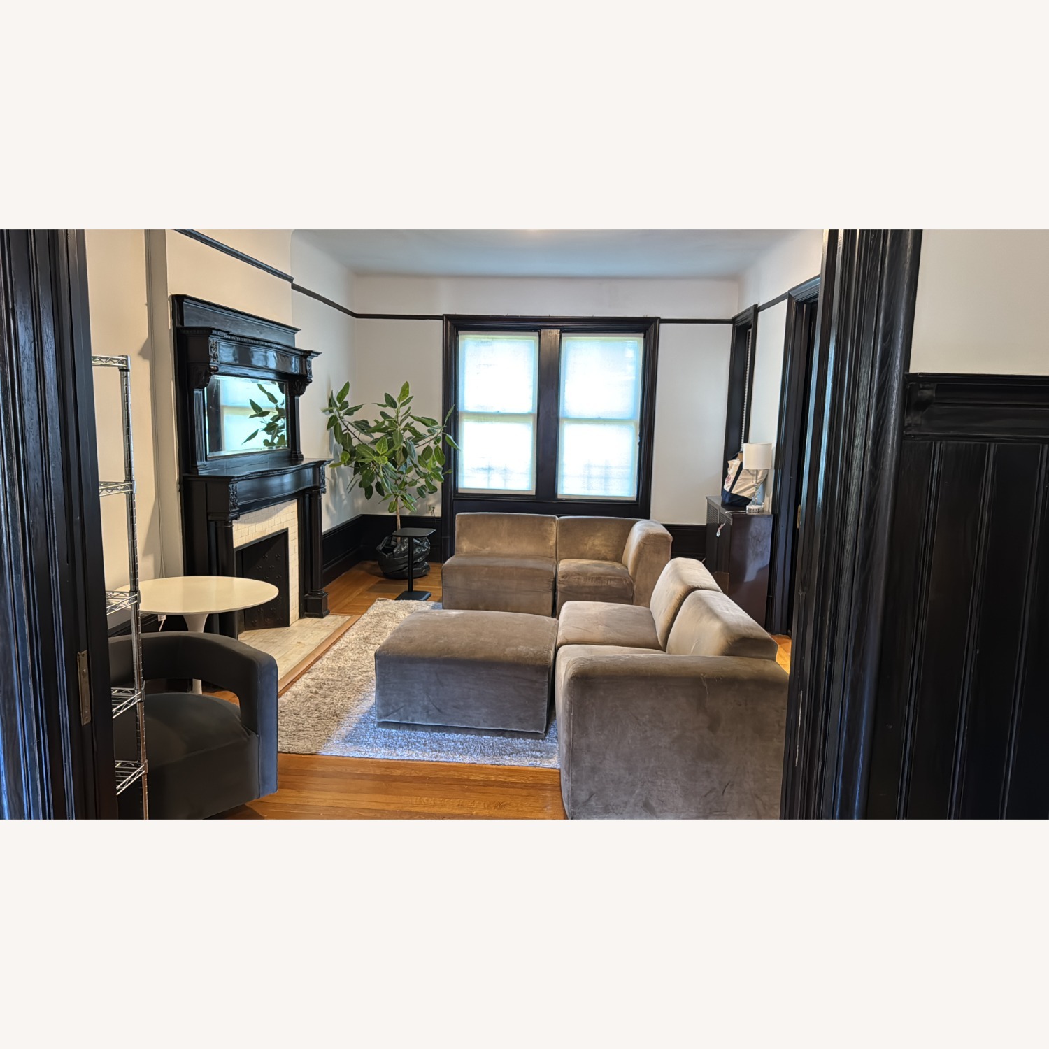 Interlude Home Cassis Sectional in Gray Velvet - image-2