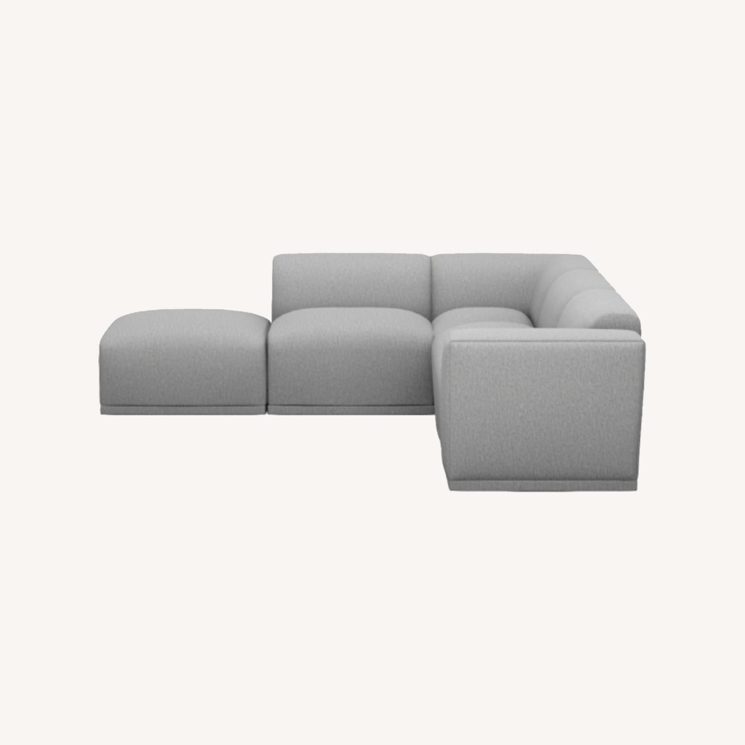 Interlude Home Cassis Sectional in Gray Velvet - image-7