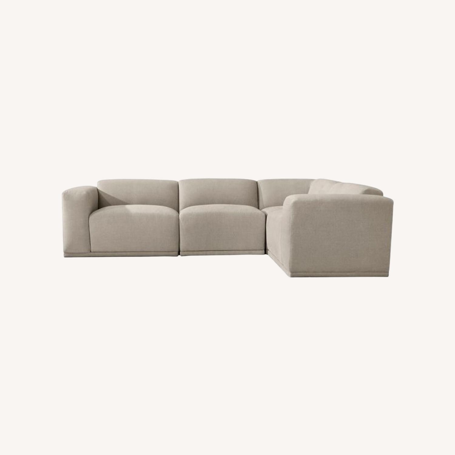 Interlude Home Cassis Sectional in Gray Velvet - image-0