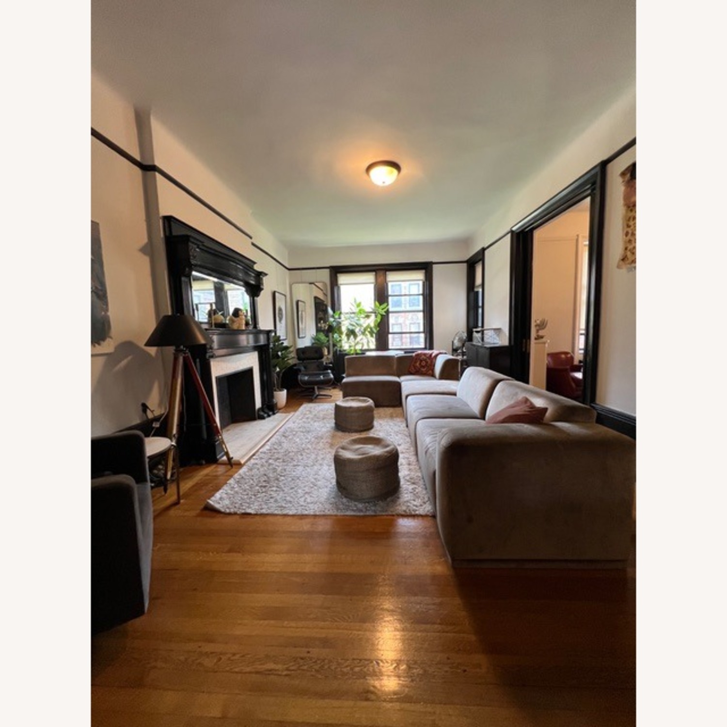 Interlude Home Cassis Sectional in Gray Velvet - image-3