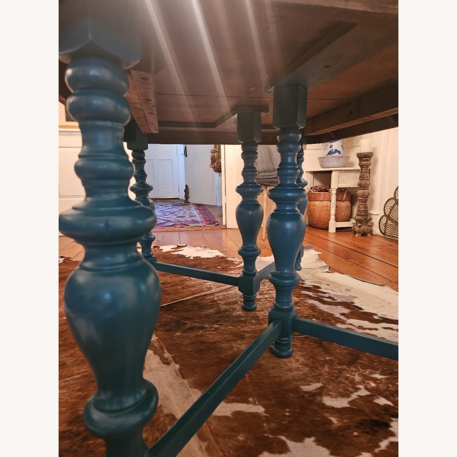 Refinished 1930's Solid Oak Dining Table, image size:1500x1500