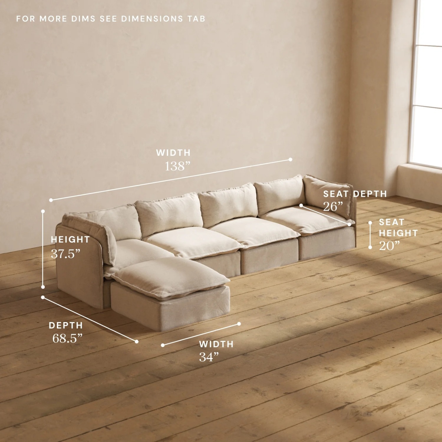 Anabei Modular Washable Sectional - image-2