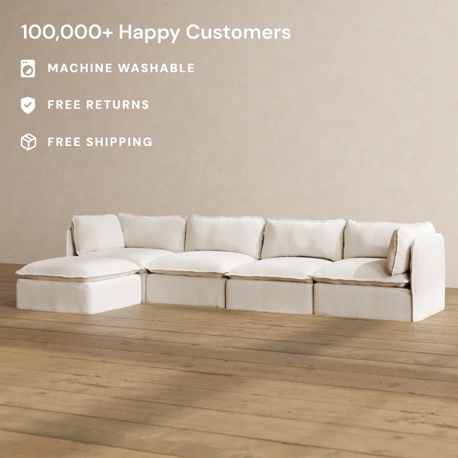 Anabei Modular Washable Sectional - image-3