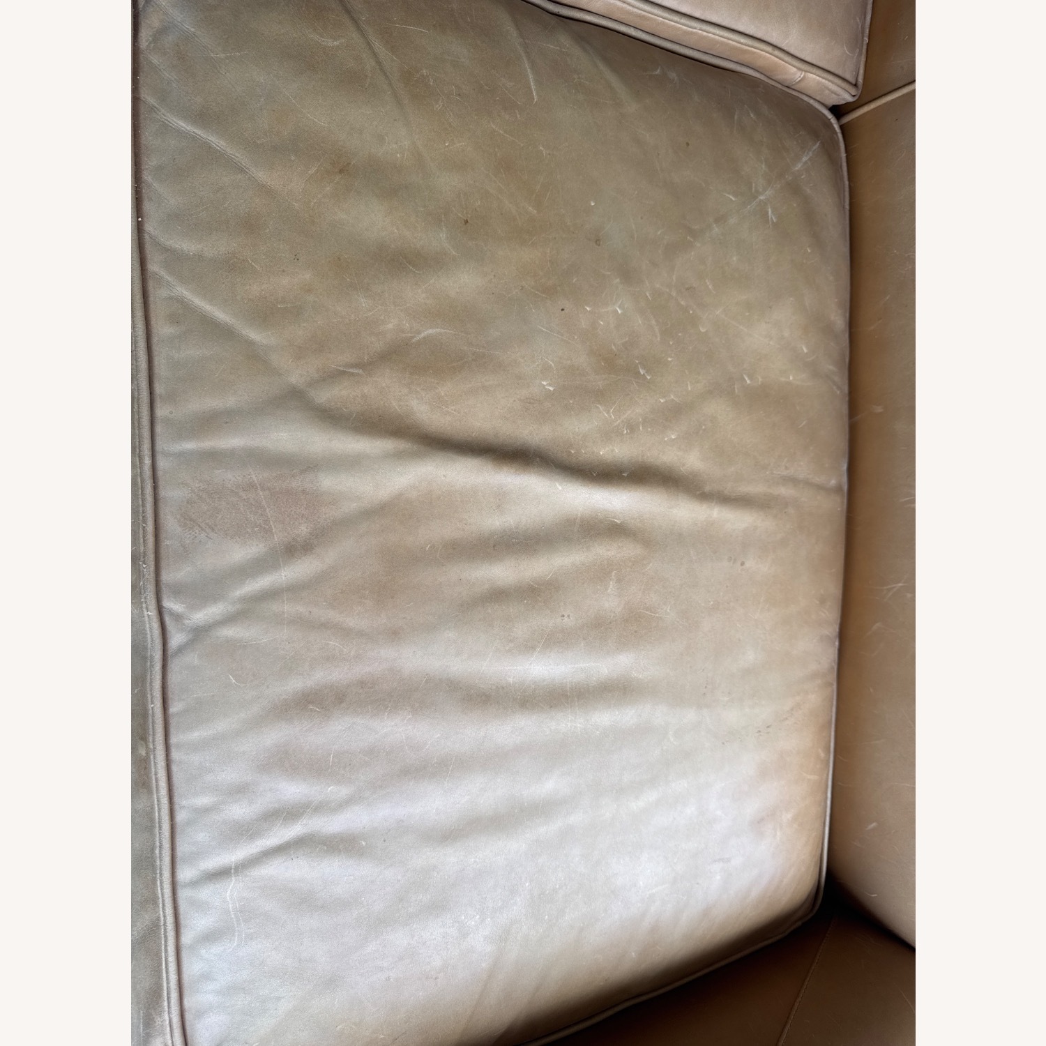 Restoration Hardware Sorensen Tan Leather Sofa - image-3