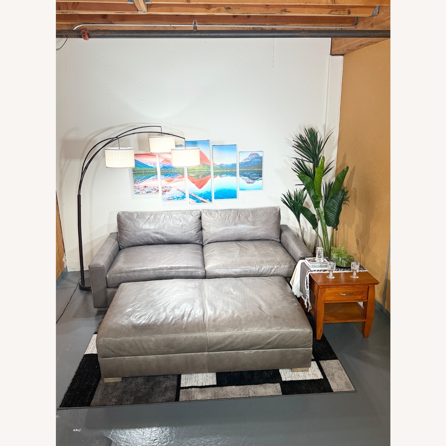 Restoration Hardware Maxwell 8’ Luxe Sofa+Ottoman - image-1