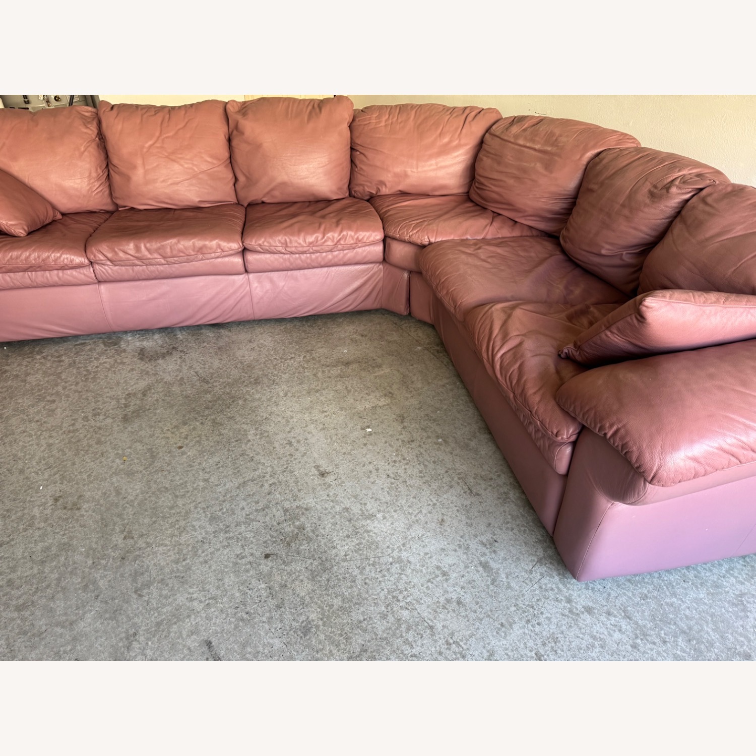 Natuzzi Italian Leather Sectional Sofa - image-1