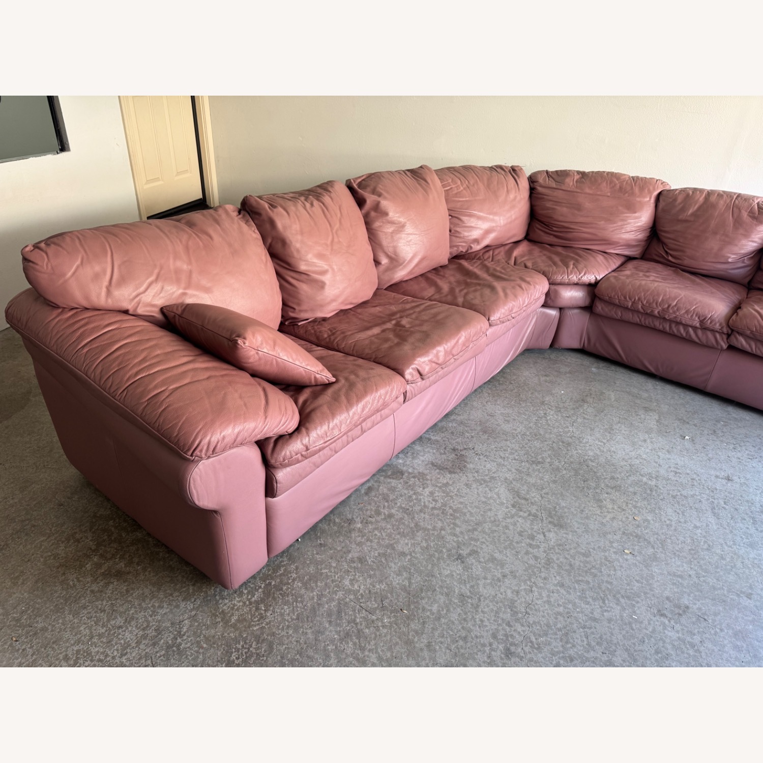 Natuzzi Italian Leather Sectional Sofa - image-2