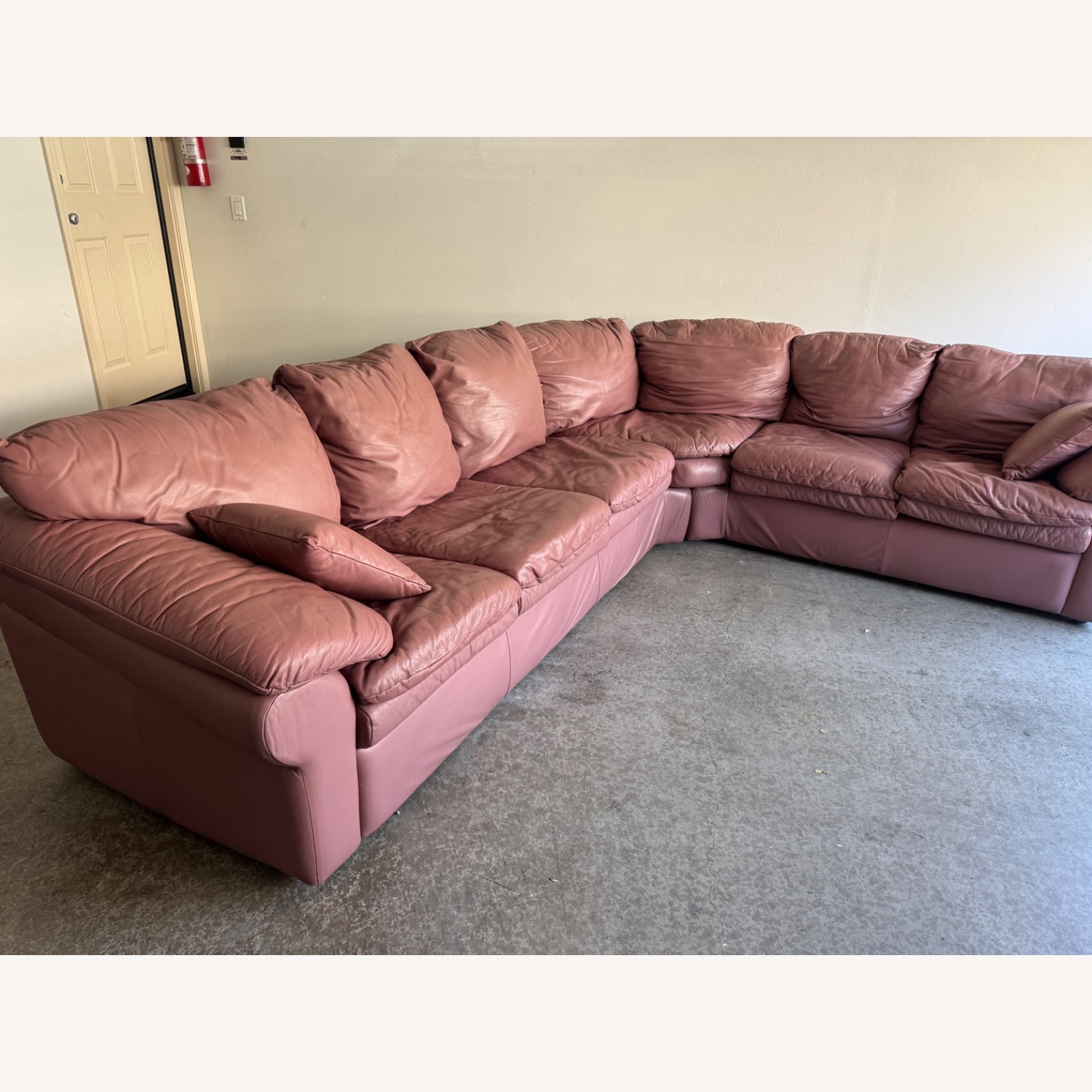 Natuzzi Italian Leather Sectional Sofa - image-3