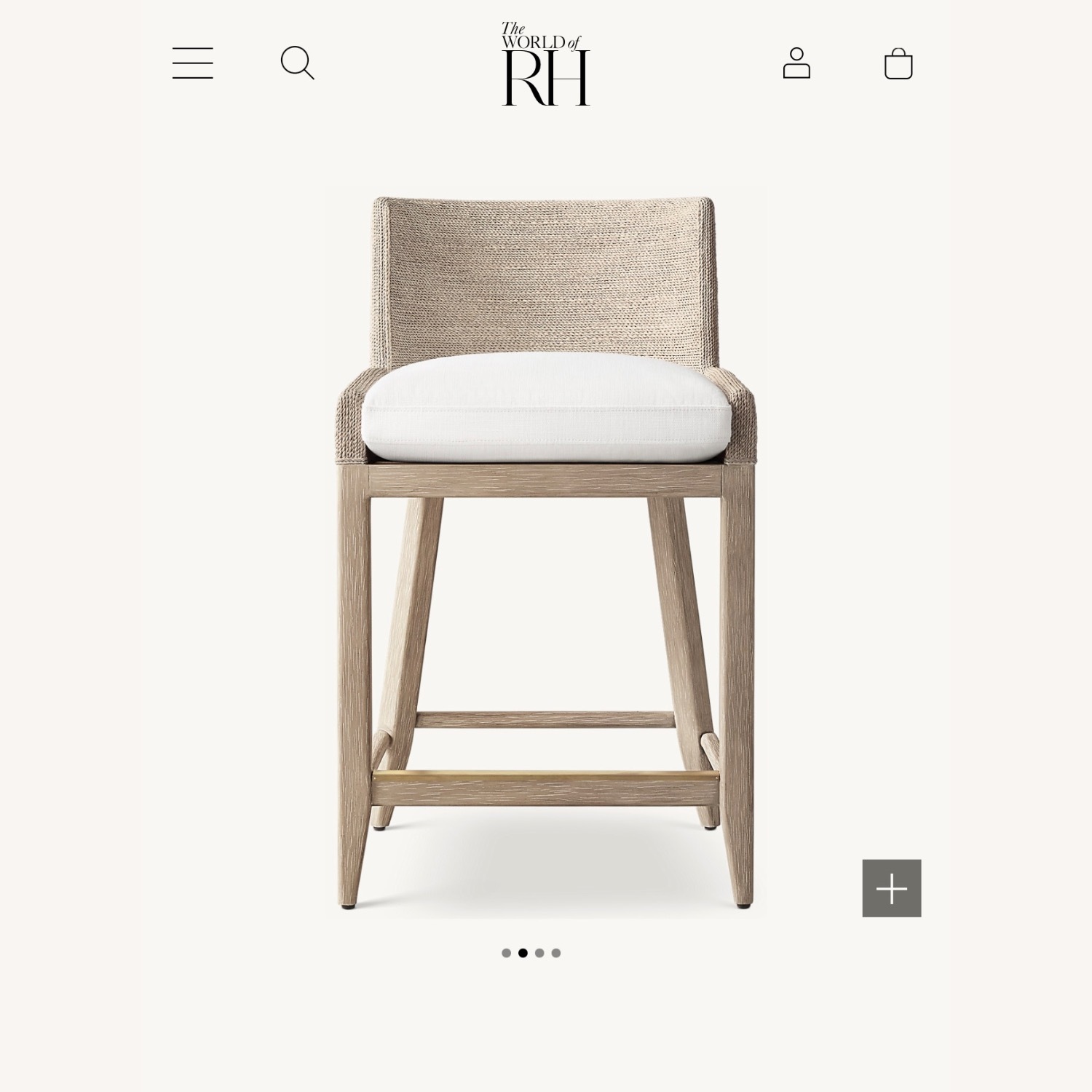 Marisol Seagrass Track Arm Stool - image-1