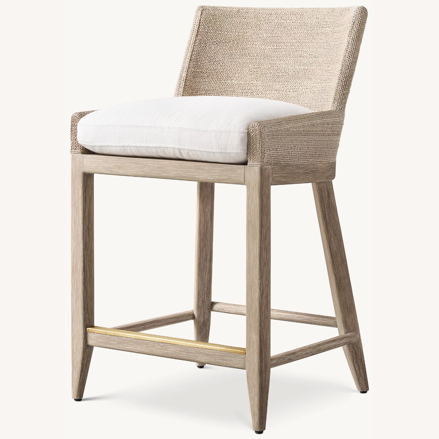 Marisol Seagrass Track Arm Stool - image-0