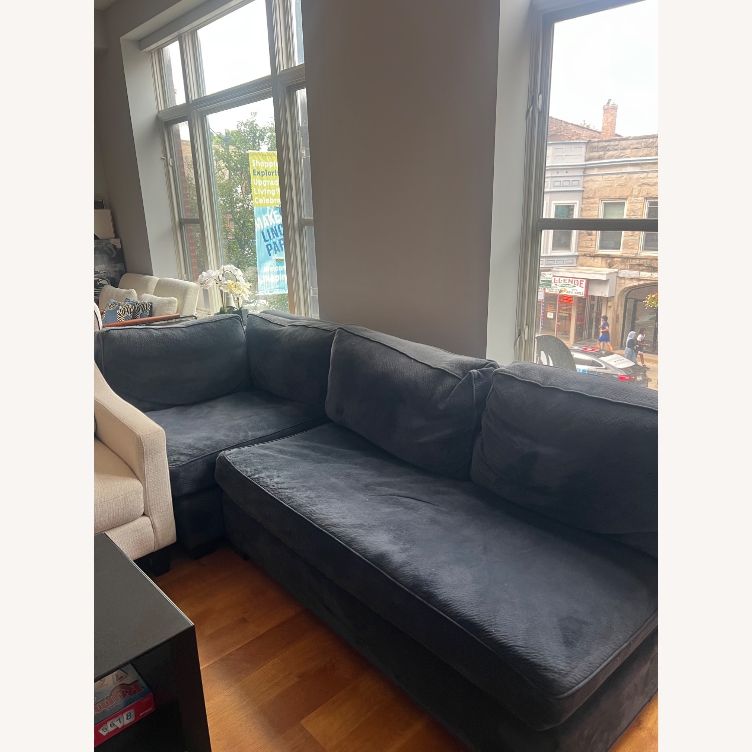 Custom Navy Couch  - image-1