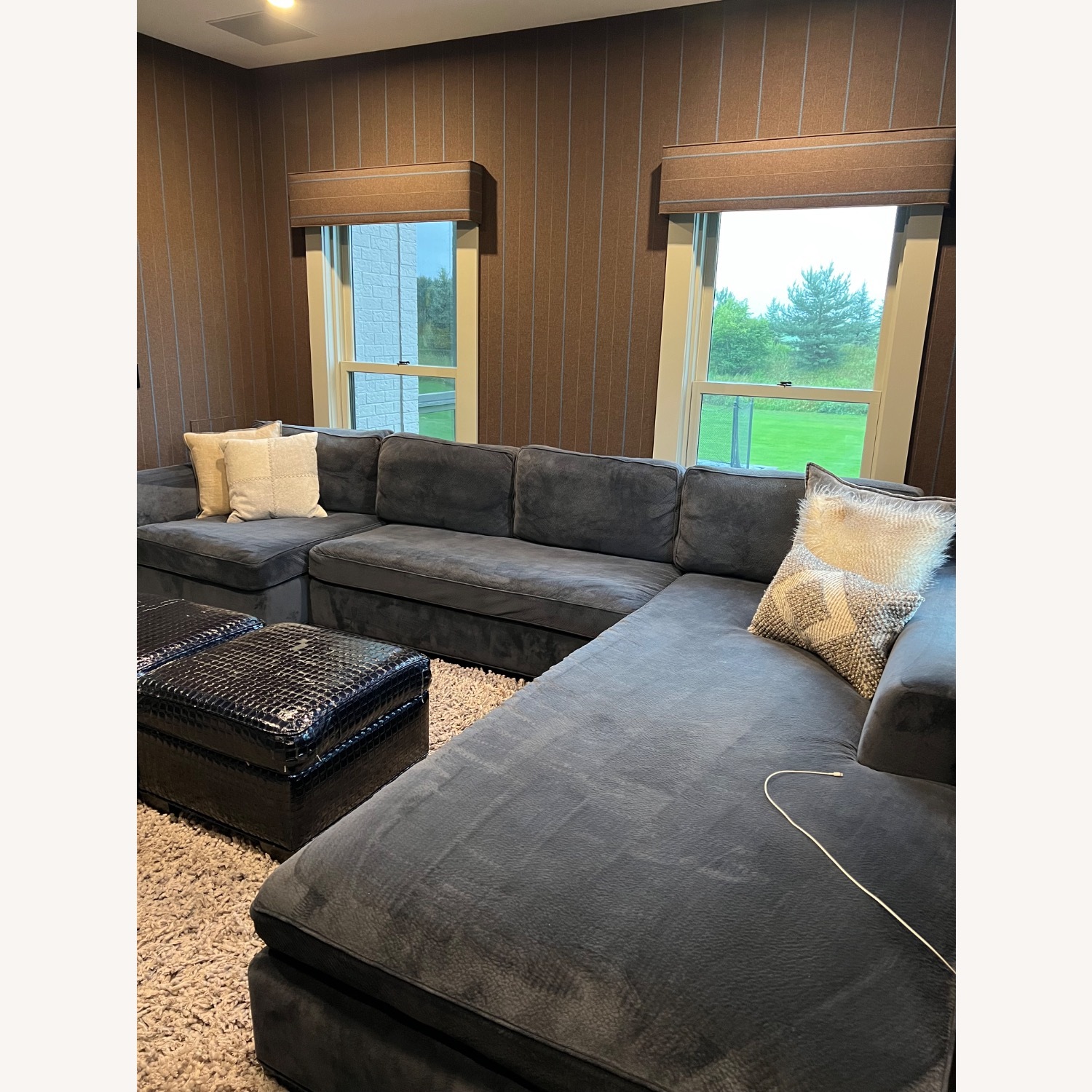 Custom Navy Couch  - image-3