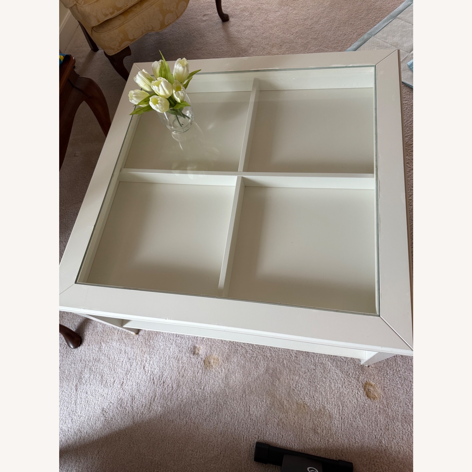 IKEA LIATORP Coffee Table with Glass Top & Storage - image-3