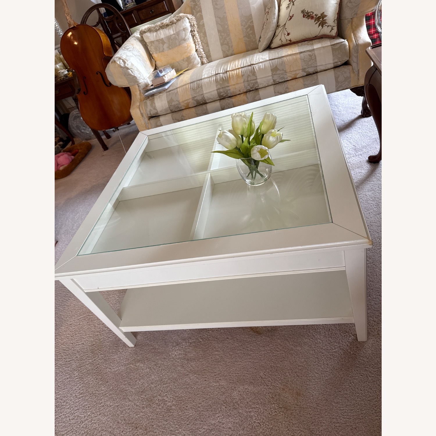 IKEA LIATORP Coffee Table with Glass Top & Storage - image-5