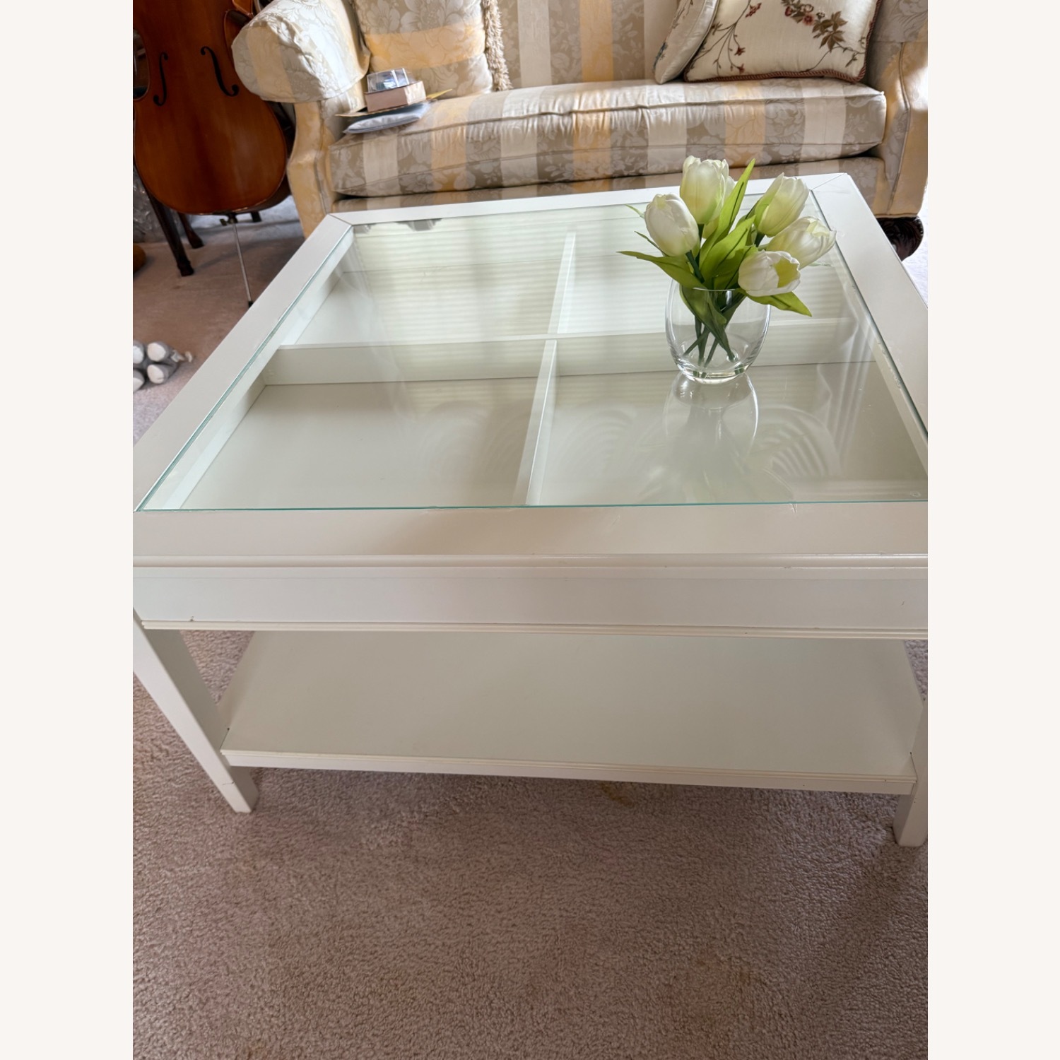 IKEA LIATORP Coffee Table with Glass Top & Storage - image-2
