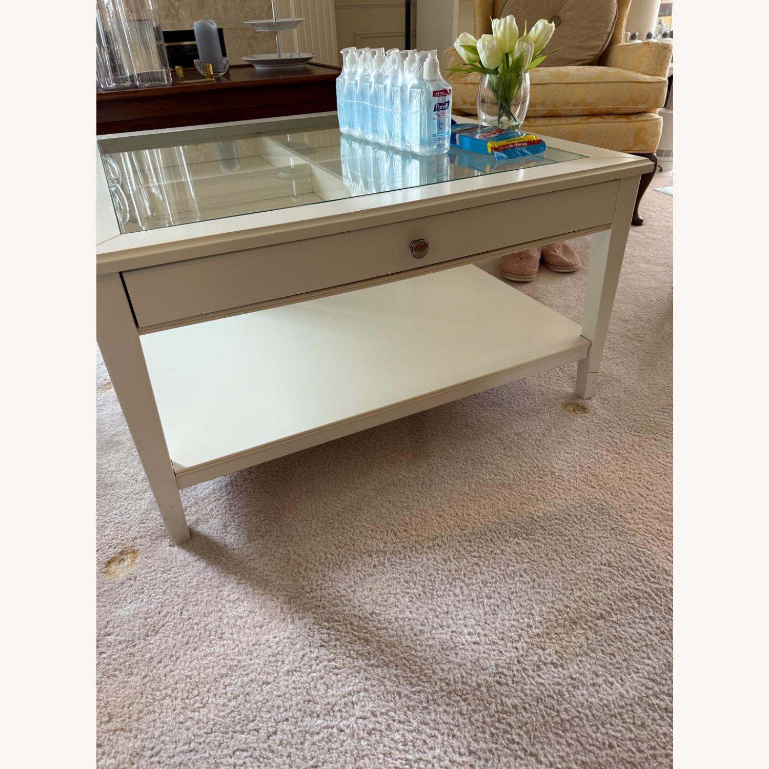 IKEA LIATORP Coffee Table with Glass Top & Storage - image-6