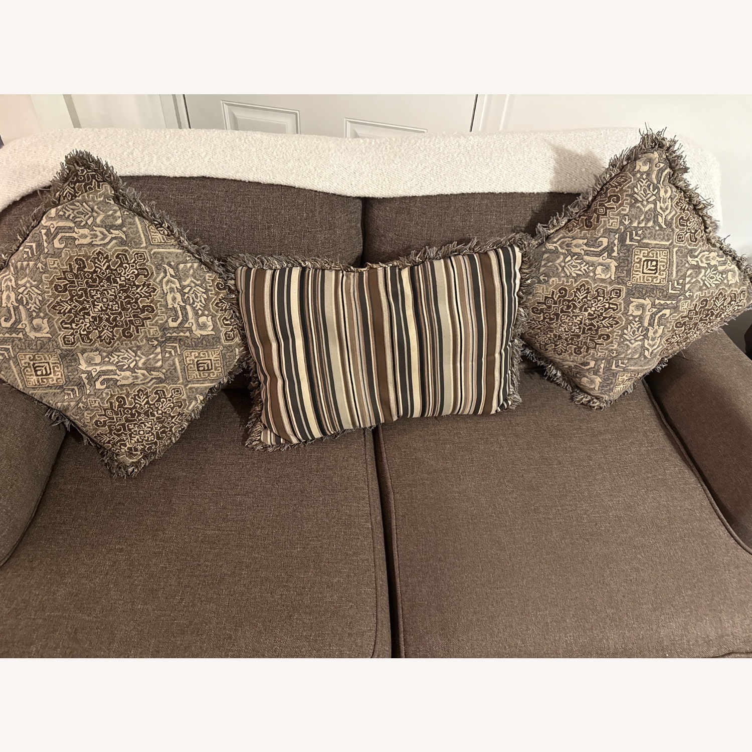 Raymour & Flanigan Dark Grey 2 Seater Sofa  - image-3