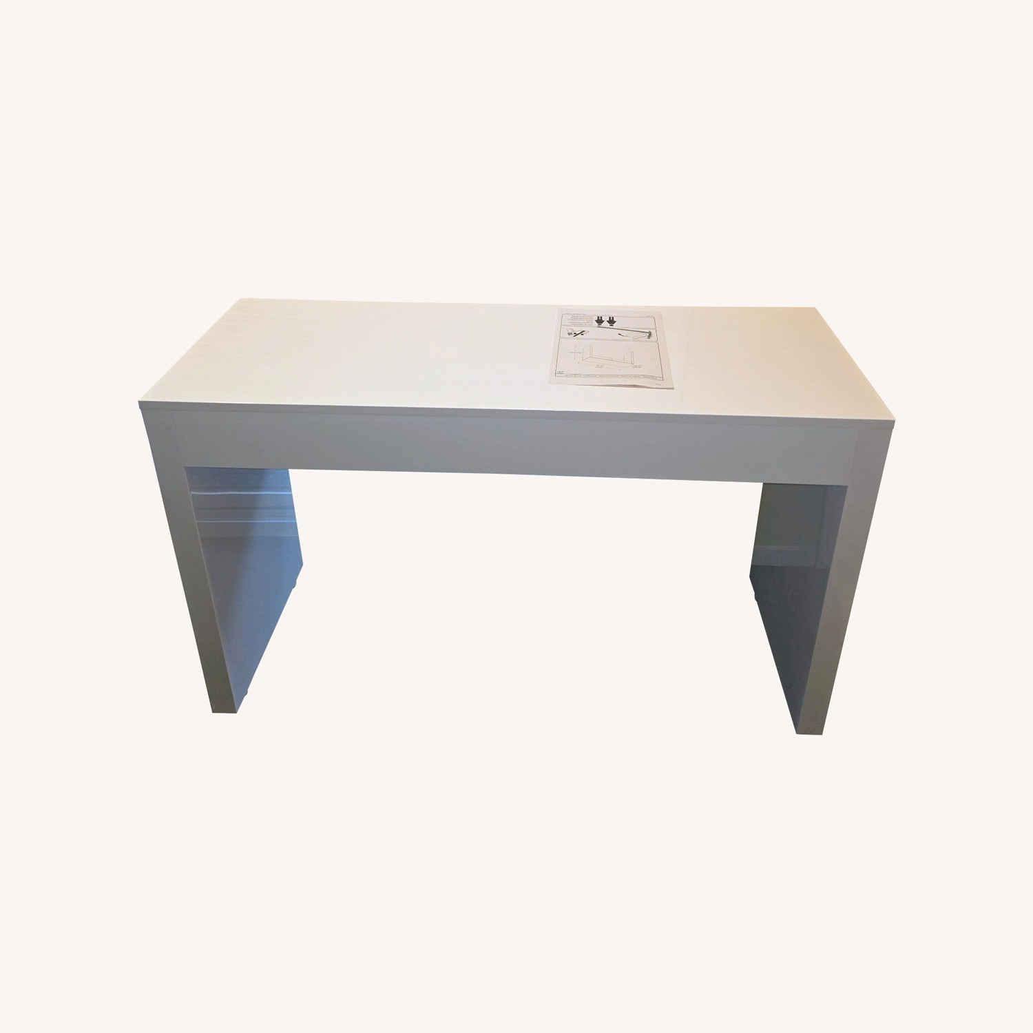 Gloss White Parsons Desk - Container Store - image-0