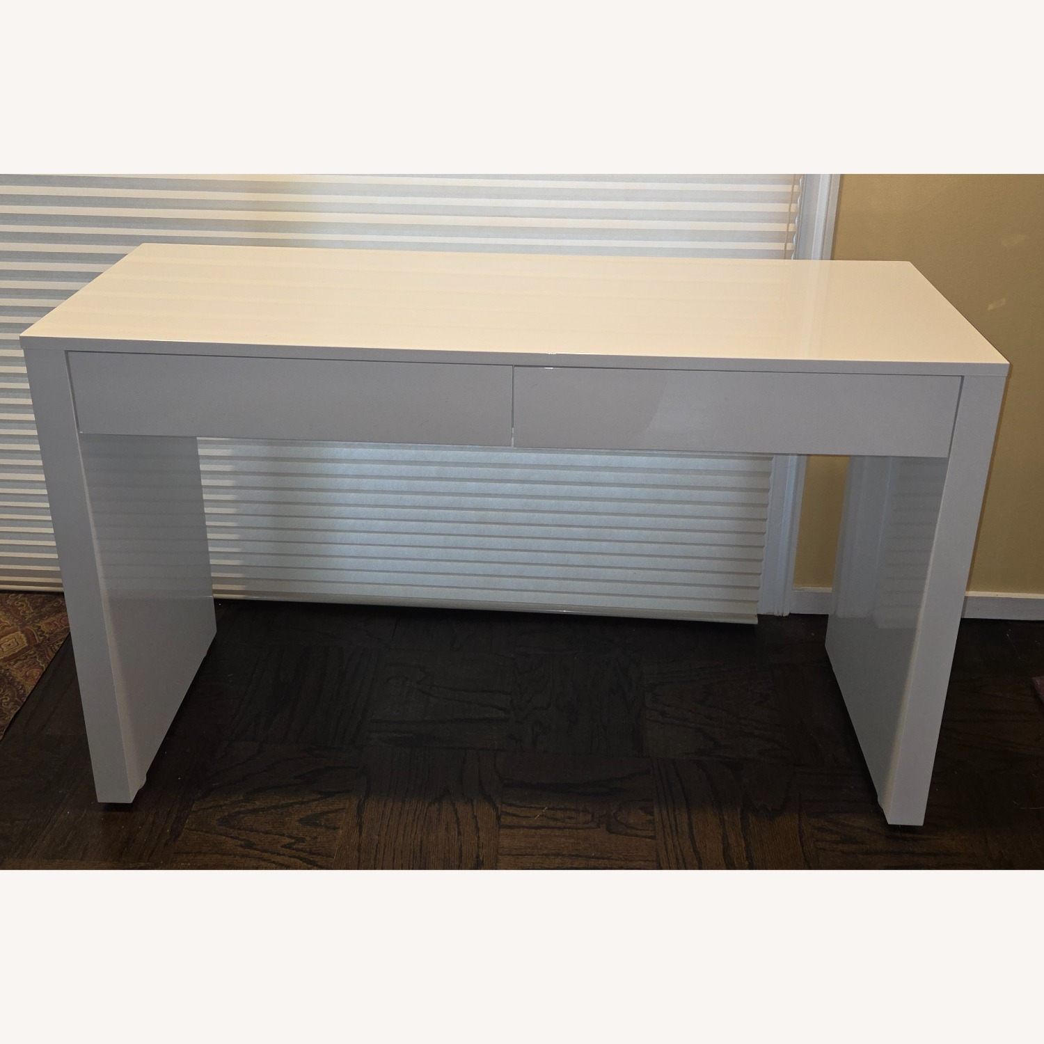 Gloss White Parsons Desk - Container Store - image-9