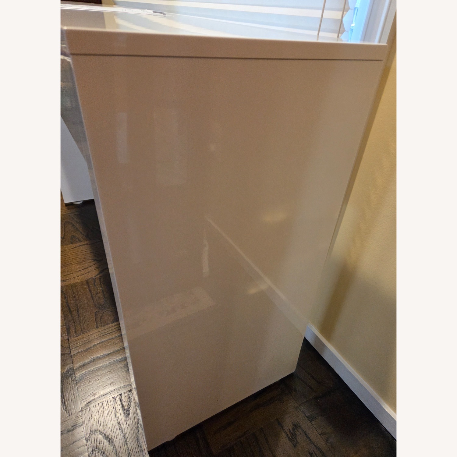 Gloss White Parsons Desk - Container Store - image-2