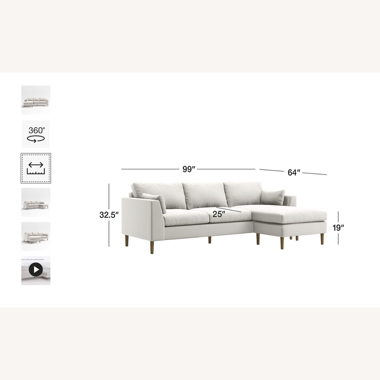 Crate & Barrel Avondale 3-Seat Lounger - image-6