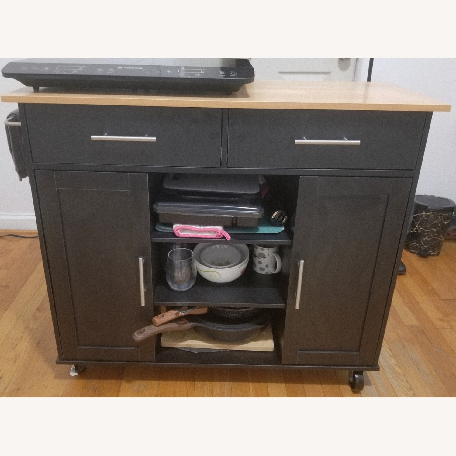 SUNLEI Rolling Kitchen Island Cart - image-3