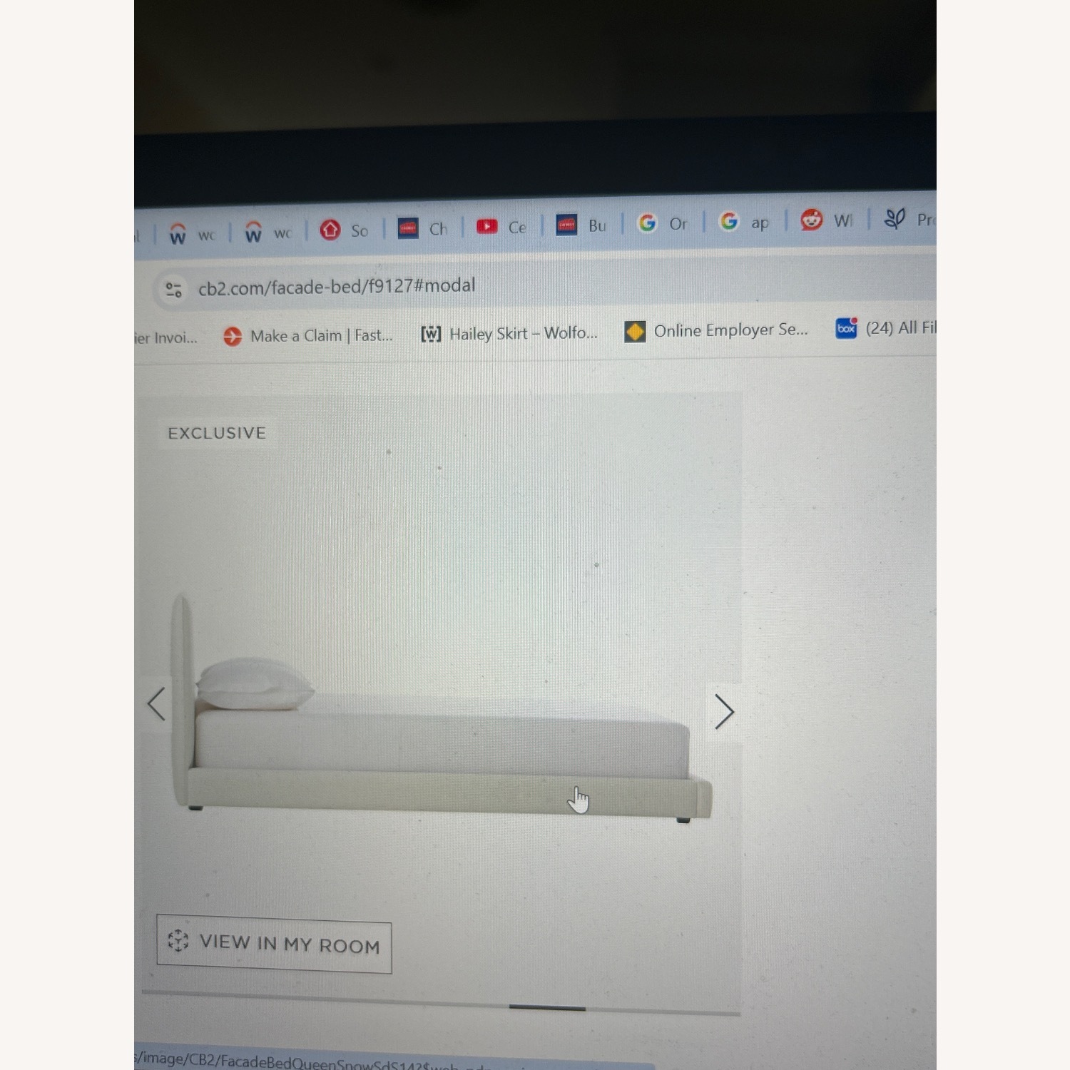 CB2 Facade Soft White Queen Bed - image-3