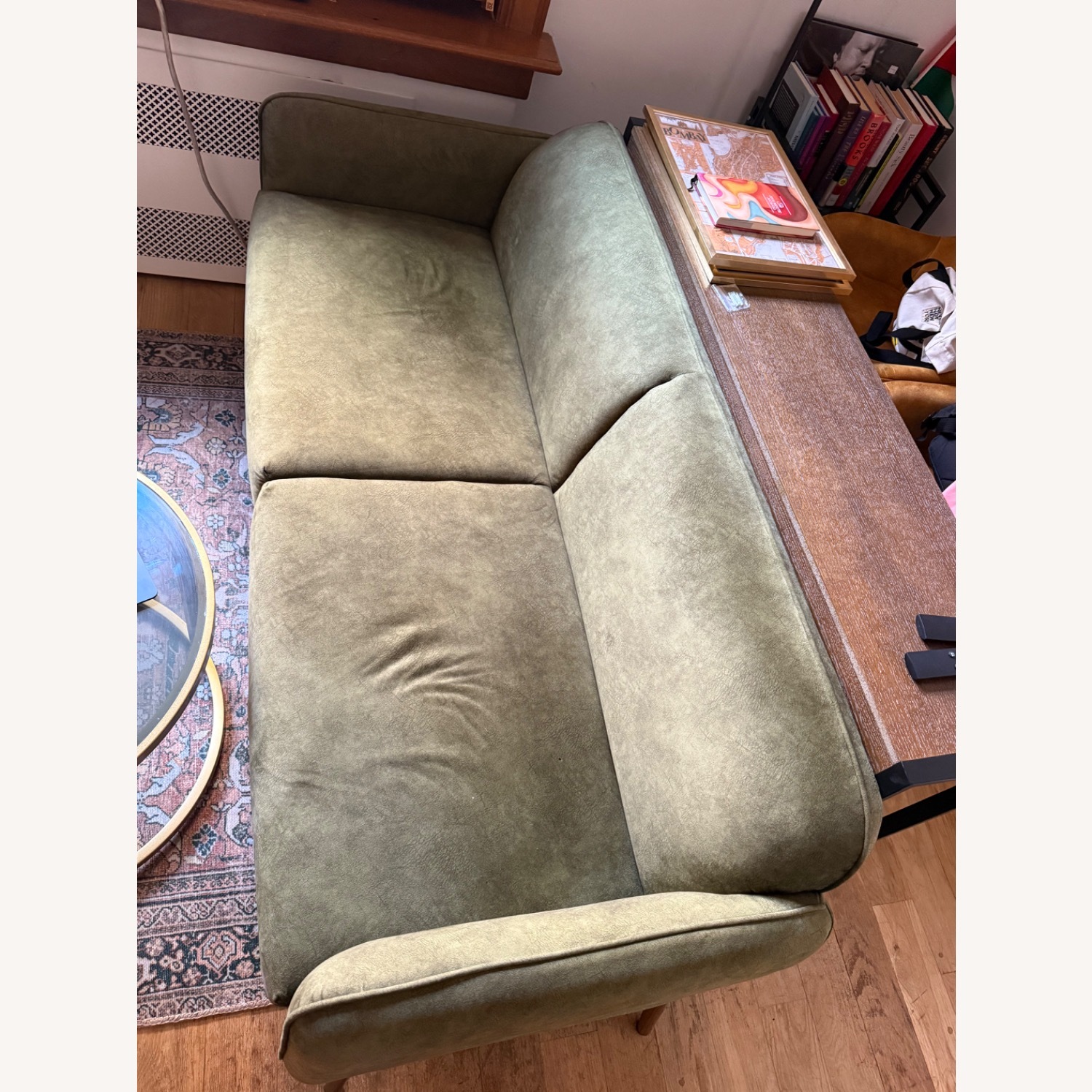 Green Velvet Sofa  - image-4