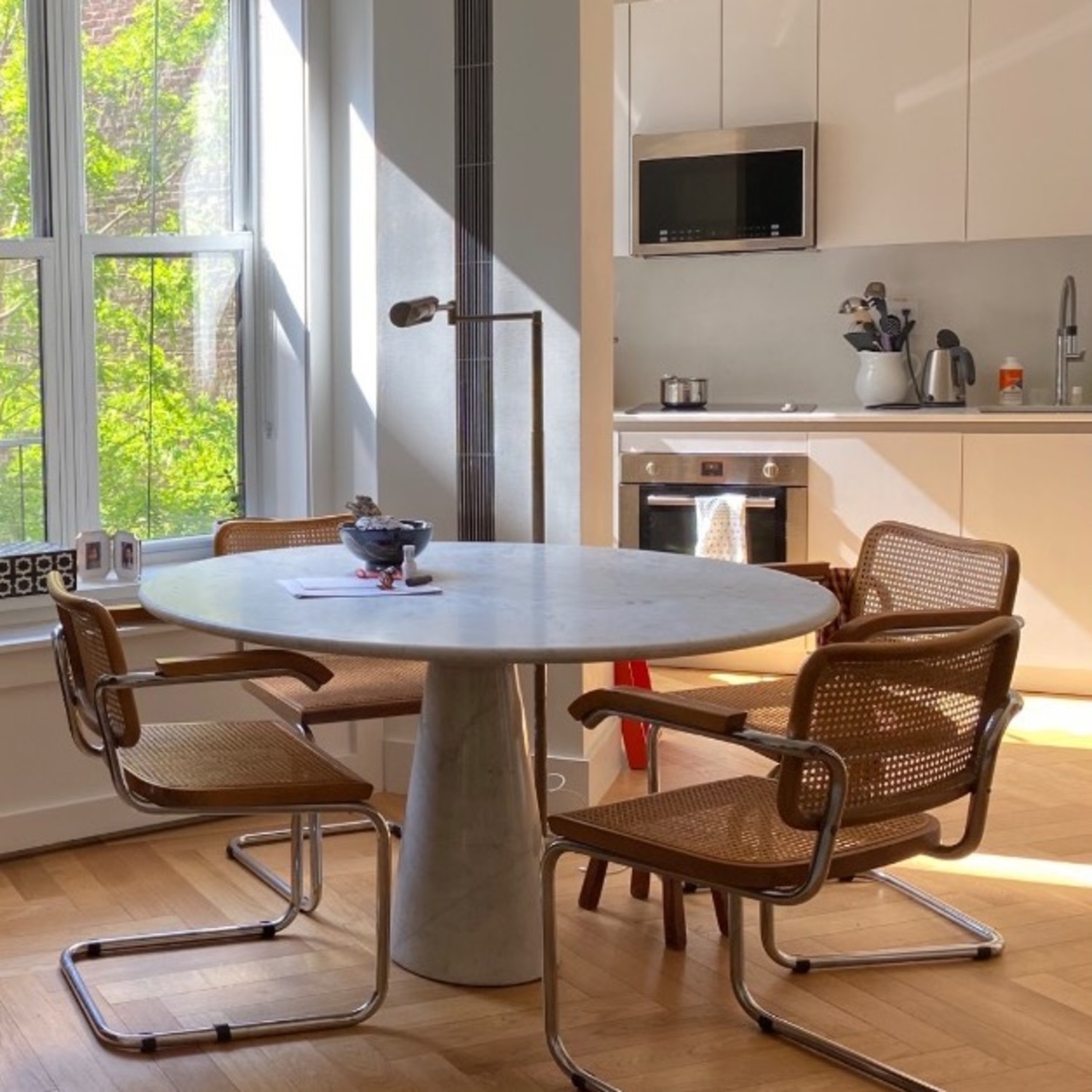 Carrara Marble Dining Table by Angelo Mangiarotti - image-5