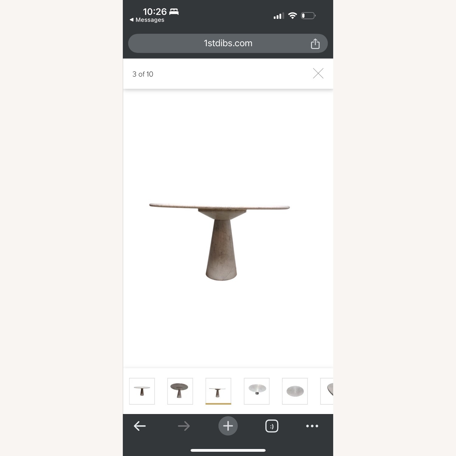 Carrara Marble Dining Table by Angelo Mangiarotti - image-1